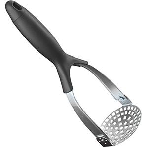BetterDay Schiacciapatate Manuale Professionale Verticale Resistente in Acciaio Inox Pieghevole per Purè di Patate o Purea di Verdure - 3 Ricette Speciali di Pure'
