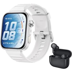 HUAWEI WATCH FIT 5 Pro Smartwatch Bianco+FreeBuds SE 4 Nero, GPS, ECG, 1,92'' Display FullView e Vetro Zaffiro, Pagamento NFC, Modalità Sport Outdoor, Monitoraggio della Salute,Batteria a lunga durata
