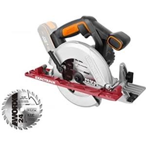 WORX WX530.9 Sega circolare EXACTRACK a batteria 20V- 55 mm. (solo corpo macchina) l'ideale per tagli lunghi e precisi.