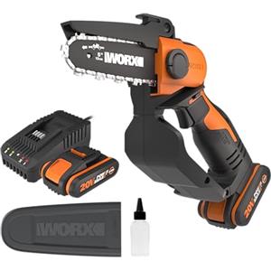 WORX Potatore A Batteria 20 V WG324E Lunghezza Lama 12 Leggera E Comoda Compatibile Con PowerShare Con Batteria E Caricatore
