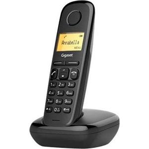 Gigaset Telefono fisso GIGASET A170, display retroilluminato, 50 contatti, batteria ricaricabile, nero