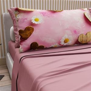 PETTI Artigiani Italiani - Lenzuola Matrimoniali Cotone con Federe in Stampa Digitale, Lenzuolo Completo Letto Matrimoniale Maxi Fantasia 326 Cipria Scuro, 100% Made in Italy