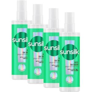 Sunsilk Spray Ravviva Ricci, Linea Ricci da Sogno, Spray per Capelli, Nutre e Idrata Senza Appesantire, Texture Ultra-leggera, con Olio di Macadamia, Elastina e Biotina,150ml (Confezione da 4)