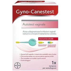 BAYER Gyno-Canestest Autotest Vaginale - Diagnosi Rapida Infezioni Vaginali Comuni, Risultati in Pochi Secondi