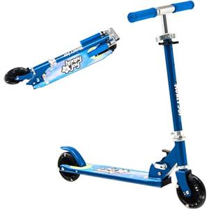 KOMFOTTEU Monopattino per Bambini, Monopattino Infantile con 2 Ruote LED e Freno, Monopattino Pieghevole con 3 Altezze Regolabili, Scooter in Alluminio con Carico 50 kg, per Bambini (Senza Supporto e