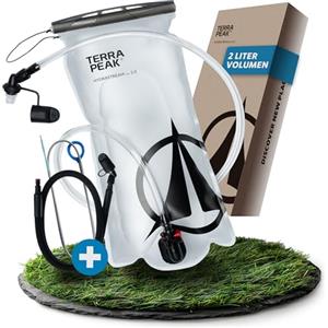 Terra Peak Bolla d'acqua da 2 l, sacchetto con tubo, zaino a bolla d'acqua, senza BPA, idratante, sacco d'acqua, accessori per lo zaino da escursionismo