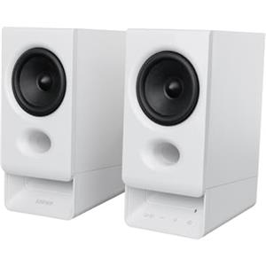 Edifier R20BT Casse PC con Driver da 2,75 pollici a Tutto Campo, Bluetooth 6.0, Controlli Touch, Ingressi AUX/USB, Uscita Cuffie, Profili Luce/Suono Personalizzati via App - Bianco
