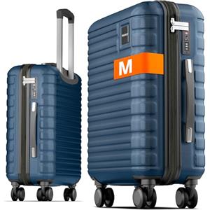 Travely Valigia bagaglio a mano 55x40x20cm - adatta per Ryanair, Lufthansa, Eurowings e co. I Trolley da cabina 36L con rotelle morbide e pratico lucchetto TSA, valigia da cabina