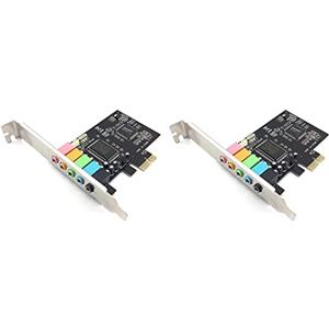 KLKNE 2 x 5.1 scheda audio interna per con staffa a basso profilo, 3D stereo PCI-E, chip 32/64 bit scheda audio PCI