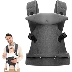 Nastopee Marsupio Neonato 0-36 Mesi, Marsupio per Neonati Ergonomico Porta Bebè Portaneonati Baby Carrier Fascia per Neonati Traspirante Fino a 30kg (Grigio)