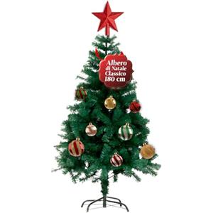 Avilia Albero di Natale Artificiale 180 cm 715 rami con Base in Ferro. Perfetto per Interni, Pronto per Essere Decorato con Luci e Ornamenti Natalizi