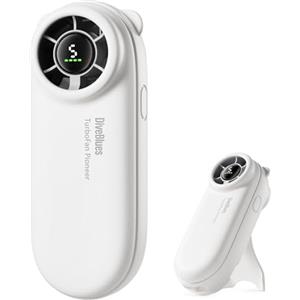 Diveblues TurboBear Mini Turbo Ventilatore, 8,8m/s Raffreddamento Veloce, 86,5g Ultraleggero, 5 Velocità, Batteria 2000mAh Ricaricabile, Compatto per Viaggi, Festival & Outdoor