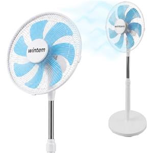 Avilia - Ventilatore a Piantana Ø30 cm - 7 Pale PP, Oscillazione 60°, Inclinazione 45°, 3 Velocità, 40W | Ventilatore Piantana Altezza Regolabile 80-100 cm, Cavo 1,6 m, Facile da Montare