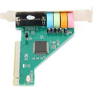 Flpeekash Scheda Audio PCI 4.1 Canali Computer Desktop Scheda Audio Incorporata Scheda Audio Interna Stereo Surround CMI8738