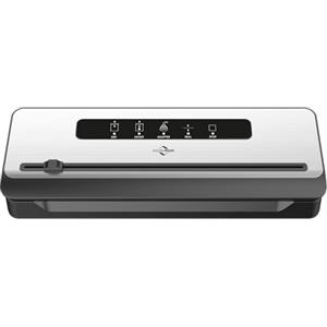 KÜCHENPROFI IMPULS - Macchina per sottovuoto in acciaio inox, con tubo e tagliacapsule, due livelli di vuoto automatico o manuale, doppia saldatura da 3 mm, fino a 32 cm di larghezza, macchina