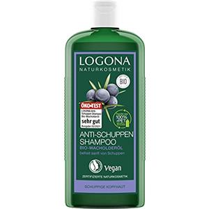 LOGONA Naturkosmetik Logona cosmetico naturale Anti Forfora Shampoo Bio wacholderoel, efficace contro Forfora & Alghe, beruhigt Irritato & cuoio capelluto secco, con Estratti Bio, 250 ML