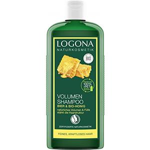 LOGONA Naturkosmetik Logona, shampoo naturale per capelli alla birra e al miele biologico, conferisce volume, luminosità e forza ai capelli fini, con estratti di piante da agricoltura biologica [etichetta in lingua italiana non garantita]