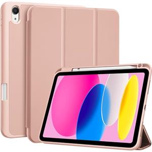 ProCase Cover iPad A16 11 Generazione 11 Pollici 2025 /iPad 10 Generazione 10,9 Pollici 2022 con Portapenna, Custodia iPad (A3354 A3355 A3356 A2696 A2757 A2777) Auto Svegliati/Sonno -Oro Rosa
