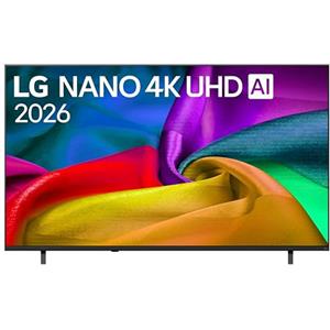 LG NANO Smart TV 4K UHD AI 75 pollici Serie NU8E 75NU8E0B3LA, Smart TV 4K, Processore con Nano Detail Enhancer, AI Chatbot, AI Concierge, HDR10 Pro, FILMMAKER Mode, Design Linear Flow, 3 HDMI, TV 2026