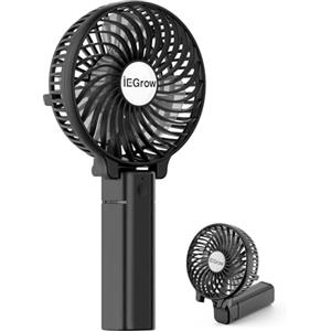 iEGrow da Tavolo Ventilatore Potente Silenzioso Incluso 18650 Batteria, USB Mini Ventilatori con Ombrellone Pensili e Clip per Ufficio,Viaggiando e Altro Ancora