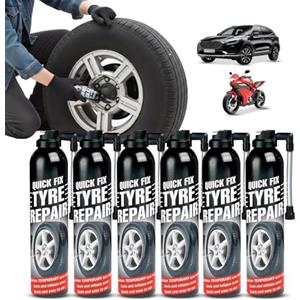 Avilia - Kit Spray 2/4/6 Gonfia e Ripara Pneumatici Auto/Moto - Spray Sigillante 2 in 1 - Ripara Gomme Foratura di Emergenza - Senza Cambio Ruota, Cric o Chiave Inglese - Riparazione Rapida (6)