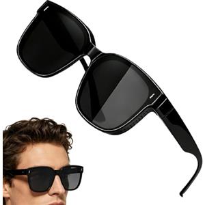 Generic Occhiali da sole da uomo, leggeri ed eleganti, leggeri da indossare sopra gli occhiali, occhiali da sole per guida, pesca, golf, escursionismo, spiaggia, corsa, ciclismo