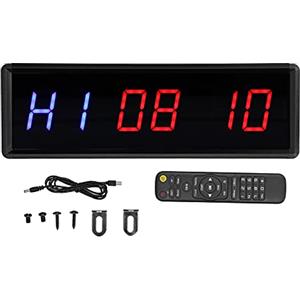 SustVita Timer da Palestra con Ampio Display da 10,6 Pollici per Allenamento e Allenamento di Gruppo, Timer a intervalli LED con cronometro e funzioni di Conto alla rovescia/su,