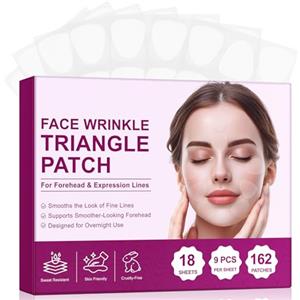 YIMVUNZ 162 Cerotti Antirughe Viso e Fronte, Patch Antirughe Trasparenti per Donna, Trattamento Notturno per Linee Sottili, Rughe Nasolabiali e Contorno Occhi, Effetto Lifting Naturale