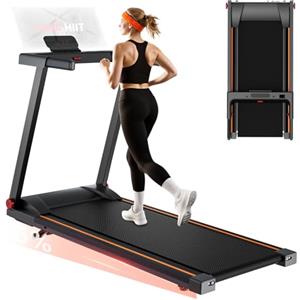 Superun Tapis Roulant Pieghevole, Motore 3,0 CV, Inclinazione 5%, Velocità 12 km/h, Area Corsa 100×42 cm, Portata 136 kg, Controllo APP, Programmi HIIT e MIIT per Uso Domestico