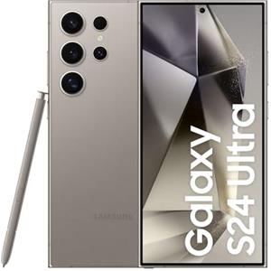 Samsung Smartphone Galaxy S24 Ultra AI, telefono cellulare Android senza contratto, 12 GB RAM/256 GB, fotocamera da 200 MP, penna S, batteria a lunga durata, grigio titanio, 3 anni
