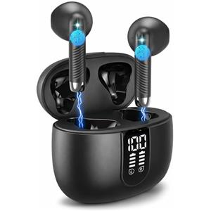 kepsa Cuffiette Bluetooth 5.4 In-Ear con audio Stereo HiFi e bassi profondi, 4 Microfoni ENC con Cancellazione del Rumore, 56 Ore di Riproduzione e Impermeabili IPX7, compatibili con Android, IOS e Windows.