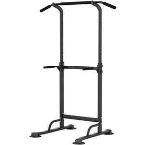sogesfurniture Power Tower, Dip Station, Sbarra per trazioni,Fitness Multifunzione per Flessioni Trazioni Fitness e Addominali,Altezza Regolabile da 165-210 cm, BHEU-PSBB005