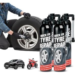Avilia - Kit Spray 2/4/6 Gonfia e Ripara Pneumatici Auto/Moto - Spray Sigillante 2 in 1 - Ripara Gomme Foratura di Emergenza - Senza Cambio Ruota, Cric o Chiave Inglese - Riparazione Rapida (4)