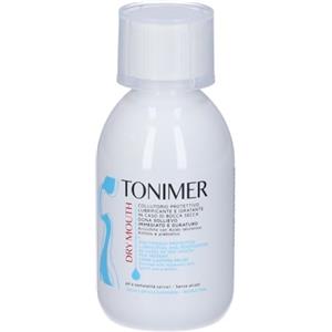 Tonimer Dry Mouth Collutorio - 200ml - Protettivo Lubrificante e Idratante per Bocca Secca - con Acido Ialuronico Xilitolo e Prebiotico - Previene le Carie - Senza Alcool - Gusto Menta Delicata