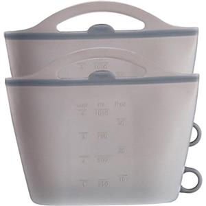 Wedhapy 2 sacchetti sterilizzatori per microonde sacchetti flessibili in silicone per microonde da 1000 ml sterilizzatore per ciucci a tenuta stagna con maniglia