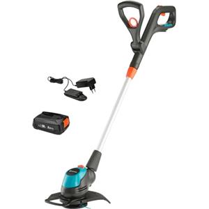 Gardena Trimmer A Batteria EasyCut 23/18V P4A Set Pronto All'Uso: Potente, Leggero, Telescopico, Testa inclinabile, Senza fili (14700-20)
