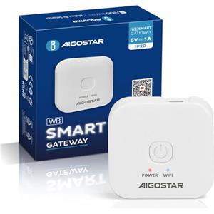 Aigostar Smart Gateway - Centro di controllo per lampadine intelligenti Aigostar. Sistema Bridge per l'uso remoto dei dispositivi intelligenti Aigostar Bluetooth Mesh, controlla fino a 50 dispositivi