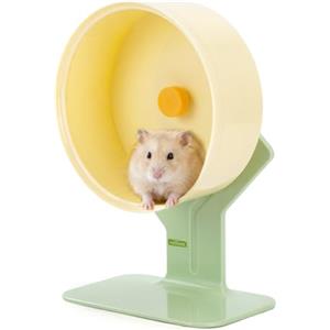Nobleza Ruota Criceto Silenziosa 22cm, Ruota per Esercizi in Plastica Lavabile con Altezza Regolabile e Base Stabile Anti-Ribaltamento, Accessori per Criceti Nani, Siriani e Gerbilli
