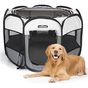 Nobleza - Recinto per Cani Pieghevole, Box Portatile per Animali Domestici in Tessuto Oxford Impermeabile, Recinto Gioco per Cuccioli, Gatti e Conigli, per Interno ed Esterno, 125x125x58cm