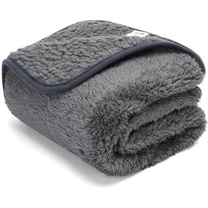 Nobleza - Morbida coperta in Pile per cani e gatti. Confezione, color Grigio, misure 120 * 100cm