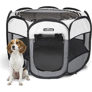 Nobleza - Recinto per Cani Pieghevole, Box Portatile per Animali Domestici in Tessuto Oxford Impermeabile, Recinto Gioco per Cuccioli, Gatti e Conigli, per Interno ed Esterno, 92x92x58cm