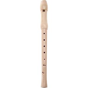 Klaisy Flauto dolce soprano tedesco in legno di pesca, chiave in do, 8 fori, con asta di pulizia e borsa per il trasporto, colore legno naturale