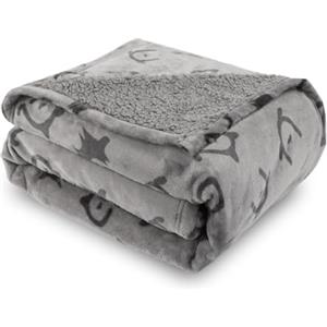 Nobleza Coperta Impermeabile per Cani, M 100 x 75cm Coperta Morbida e Soffice per Cane, Lavatrice, Reversibile Protettore per Divano, Grigio Chiaro