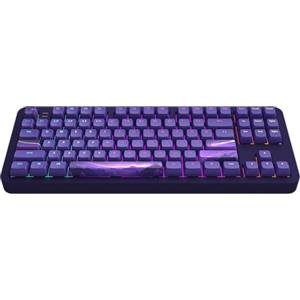 Dark Project Aluminium Celestial (US English) [ANSI] - Tastiera meccanica da gioco, con cavo USB, RGB, G3MS Voidstone, sostituibile a caldo, stabilizzatori ingrassati, alluminio TKL, viola/viola