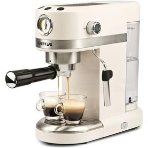 G3 Ferrari G10168 Amarcord Macchina da Caffè Espresso Automatica, Caffè in Polvere e Cialde, con Vaporizzatore per Cappuccino, 15 bar, 1350W, Linea Vintage