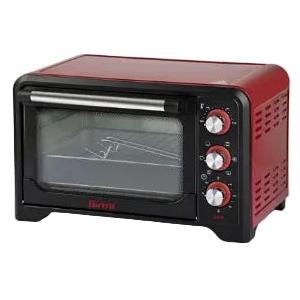 Girmi FE20 Forno Elettrico, 1380 W, 20 Litri, Termostato regolabile 230°, Luce interna, Griglia Inox, Timer 60 min, 4 resistenze riscaldanti, Accesori inclusi Rosso