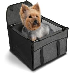Wintem Trasportino Cane Auto per Piccola Taglia (fino a 5 Kg) - Seggiolino Auto Cane 28x39x39 cm con Guinzaglio di Sicurezza Interno - Tessuto Oxford Impermeabile e Traspirante - Facile da Installare