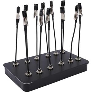 Jeffergarden Stazione di Saldatura Magnetica per Mani D'Aiuto 12 Clip Flessibili con Ganasce Rivestite in Gomma e Base Magnetica Forte per Saldatura PCB e Lavori di Aerografia