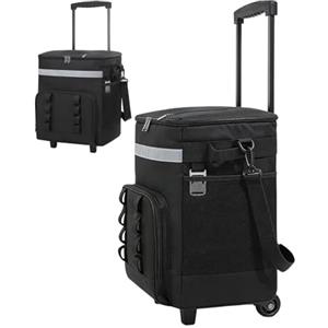 Generico Borsa Frigo con Ruote,Grande Ice Chest Isolata - Box Termico 35L Portatile | Per Viaggi Outdoor, Spiaggia, Spesa, Giardino, Feste