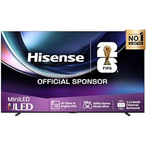 Hisense TV 100" Mini-LED 165Hz 4K 2025 100U7Q PRO, Smart TV VIDAA U9 con 1000+APP, Dolby Vision IQ, HDR 10+ Adaptive, 165Hz Game Mode Ultra, Dolby Atmos 2.1.2 con Subwoofer, Alexa Built-in